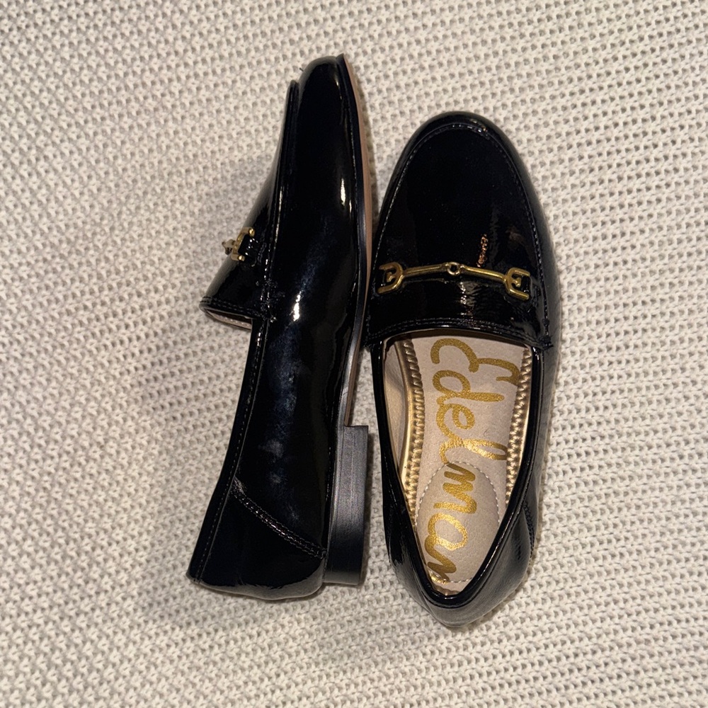 Sam Edelman black Patent Leather Loafers with Gold Detail for girls - Picture 5 of 6